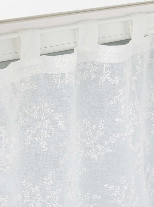 Par de cortinas de visillo con trabillas - Kiabi