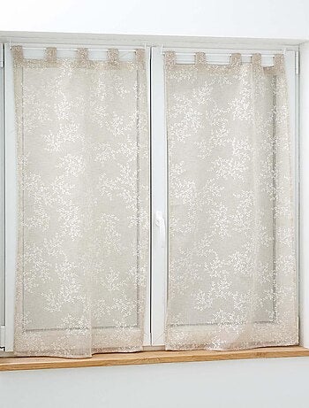 Par de cortinas de visillo con trabillas