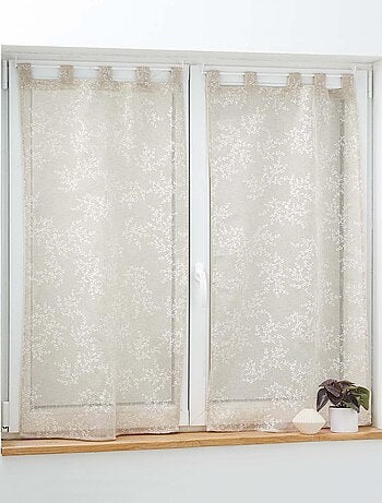 Par de cortinas de visillo con trabillas