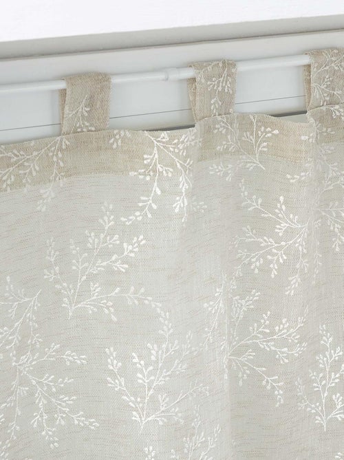 Par de cortinas de visillo con trabillas - Kiabi