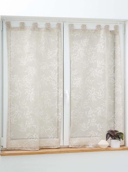 Par de cortinas de visillo con trabillas - Kiabi