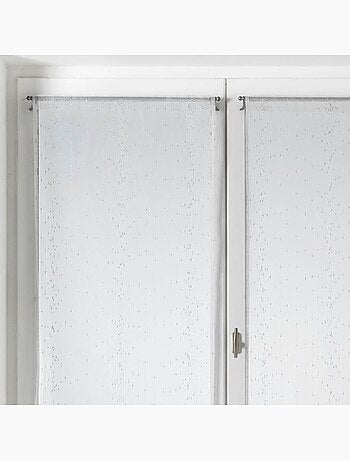 Par de cortinas finas de organza a rayas