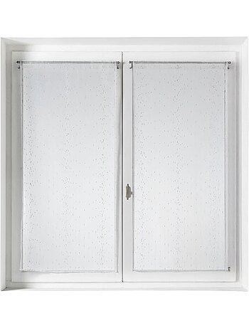 Par de cortinas finas de organza a rayas