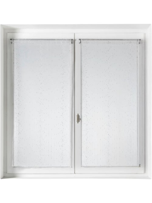 Par de cortinas finas de organza a rayas - Kiabi Par de cortinas finas de organza a rayas - Kiabi