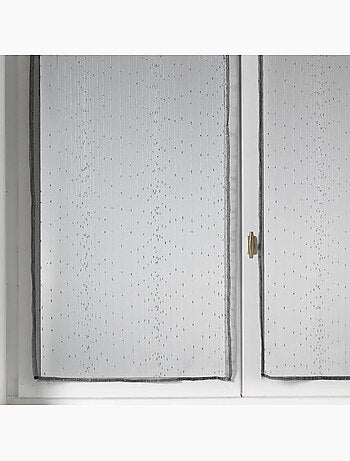 Par de cortinas finas de organza a rayas