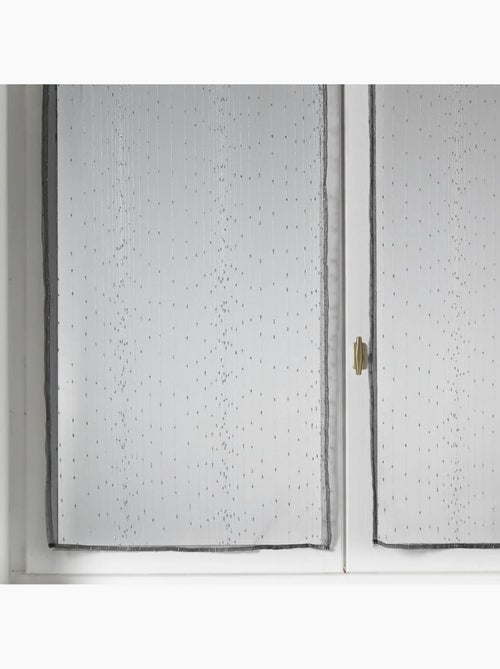Par de cortinas finas de organza a rayas - Kiabi