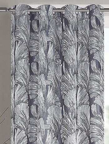 Par de cortinas jacquard tejido con relieve abstracto