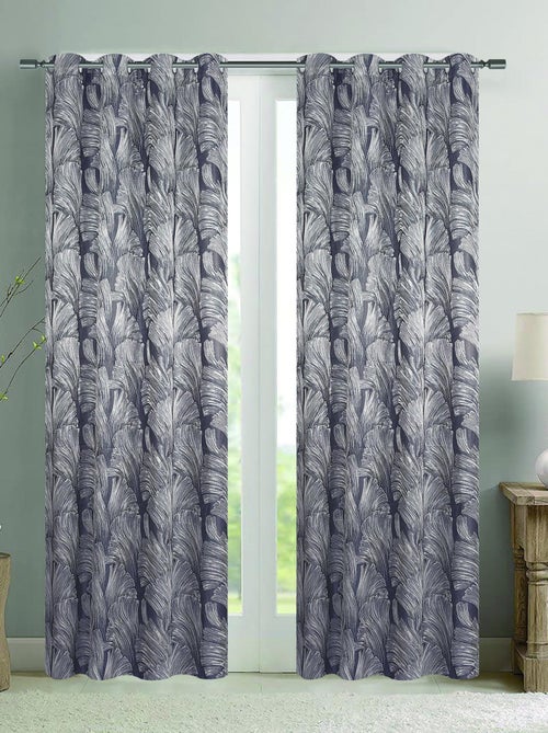 Par de cortinas jacquard tejido con relieve abstracto - Kiabi