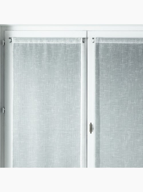 Par de cortinas ligeras con efecto flameado plateado - Kiabi