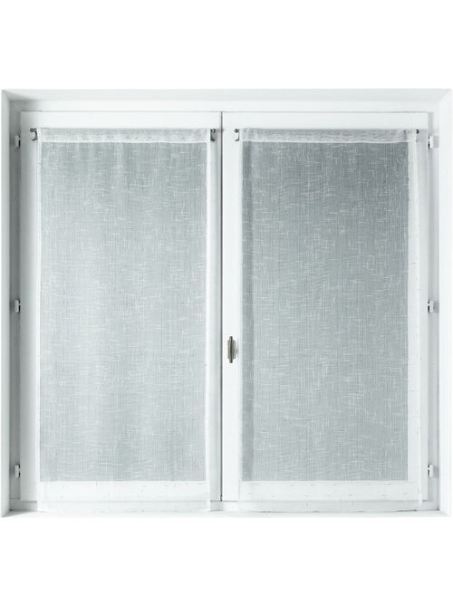 Par de cortinas ligeras con efecto flameado plateado - Kiabi