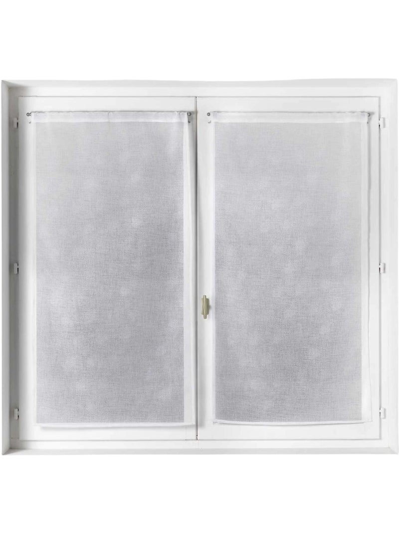Par de cortinas ligeras con estampado de lunares plateados Blanco - Kiabi