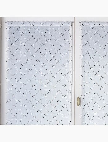 Par de cortinas ligeras con motivos de puntitos