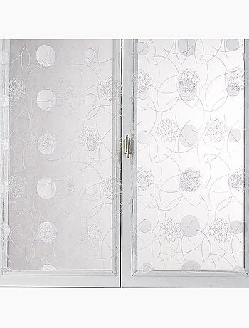 Par de cortinas ligeras rectas de organza bordada