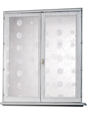 Par de cortinas ligeras rectas de organza bordada