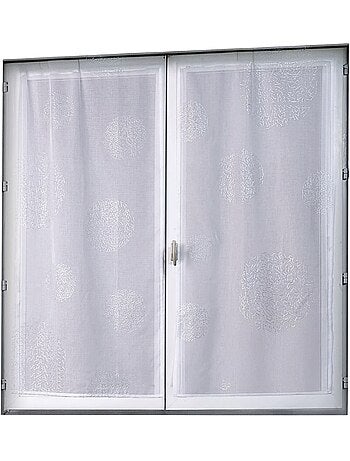 Par de cortinas pequeñas con motivo plateado