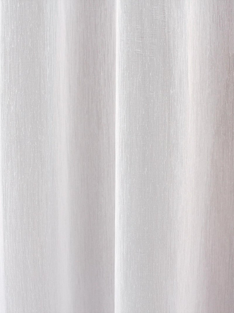 Par de cortinas rectas pequeñas con acabado de varilla pasante Blanco - Kiabi