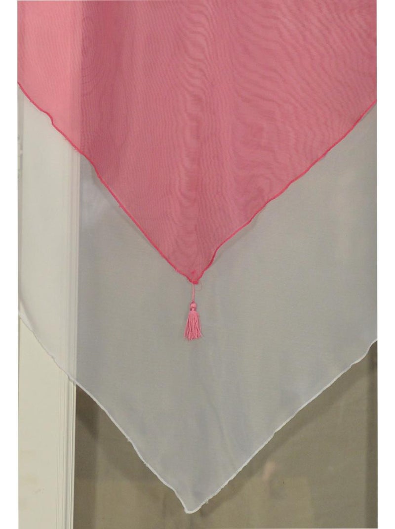 Par de doble acristalamiento con pompones Rosa - Kiabi