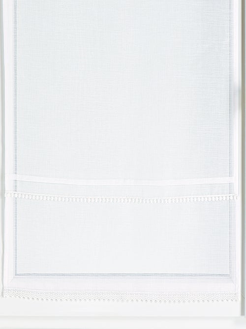 Par de elegantes cortinas de encaje blanco - Kiabi