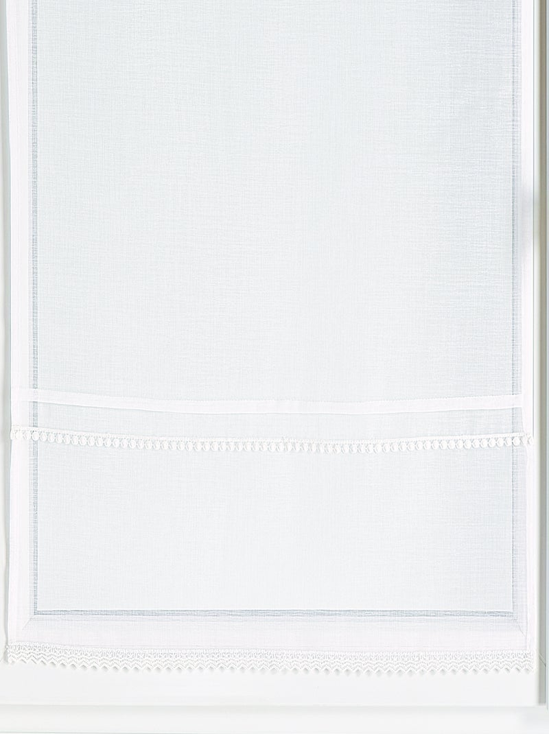 Par de elegantes cortinas de encaje blanco Blanco - Kiabi