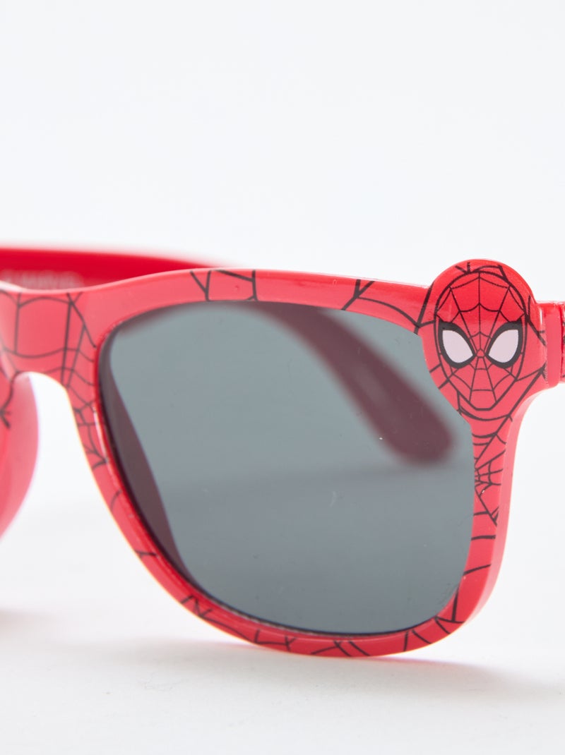 Par de gafas de sol 'Marvel' 'Spiderman' animadas + funda Rojo - Kiabi