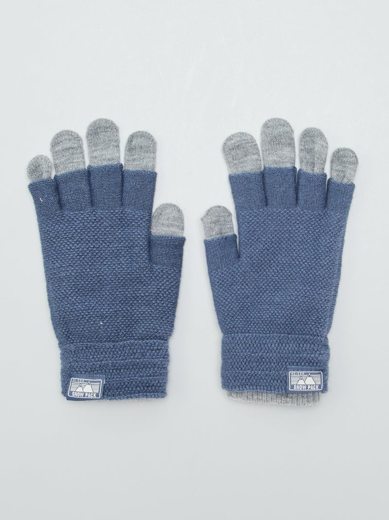 Par de guantes 3 en 1 GRIS - Kiabi