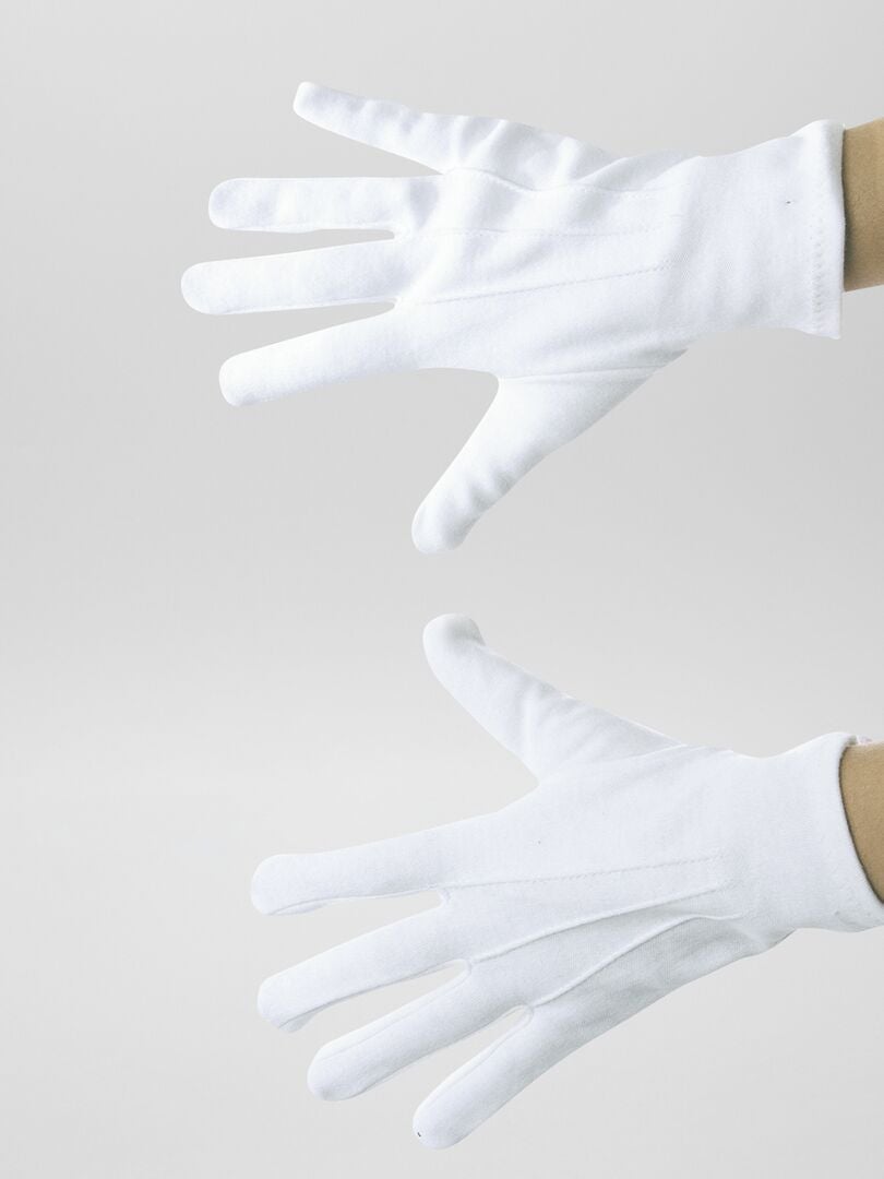 Par de guantes cortos blanco - Kiabi