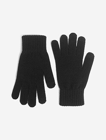 Par de guantes lisos de punto