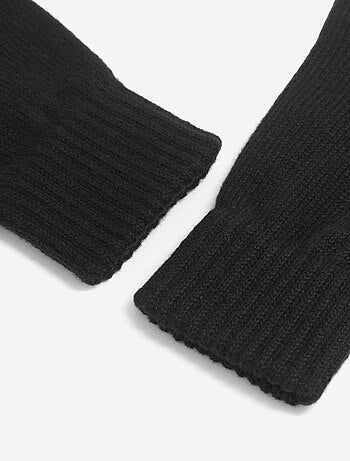 Par de guantes lisos de punto