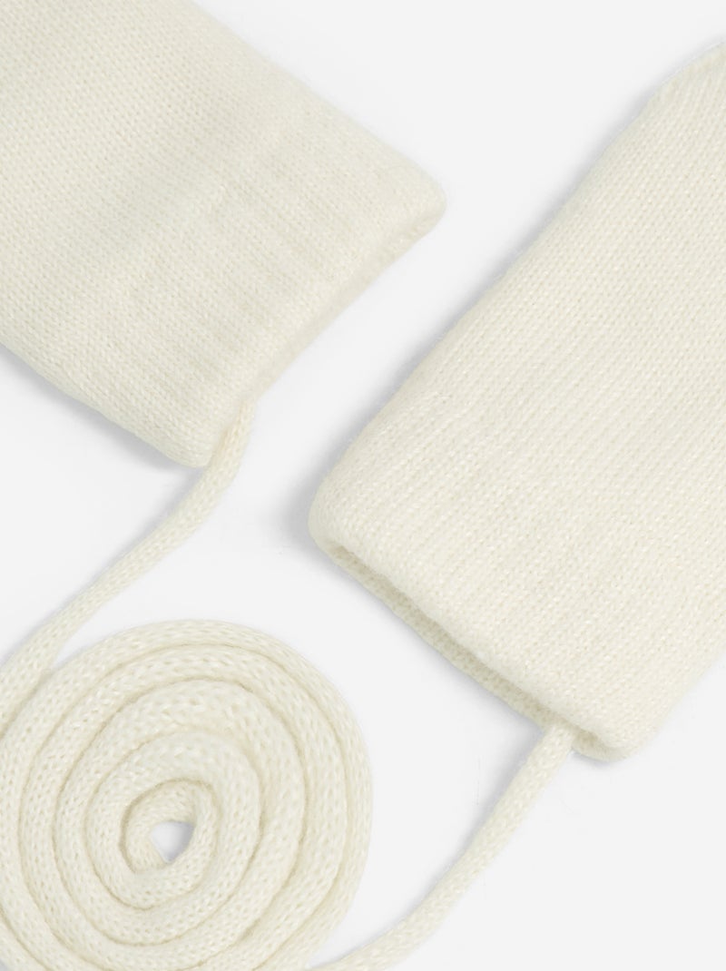Par de manoplas con cordón Beige - Kiabi