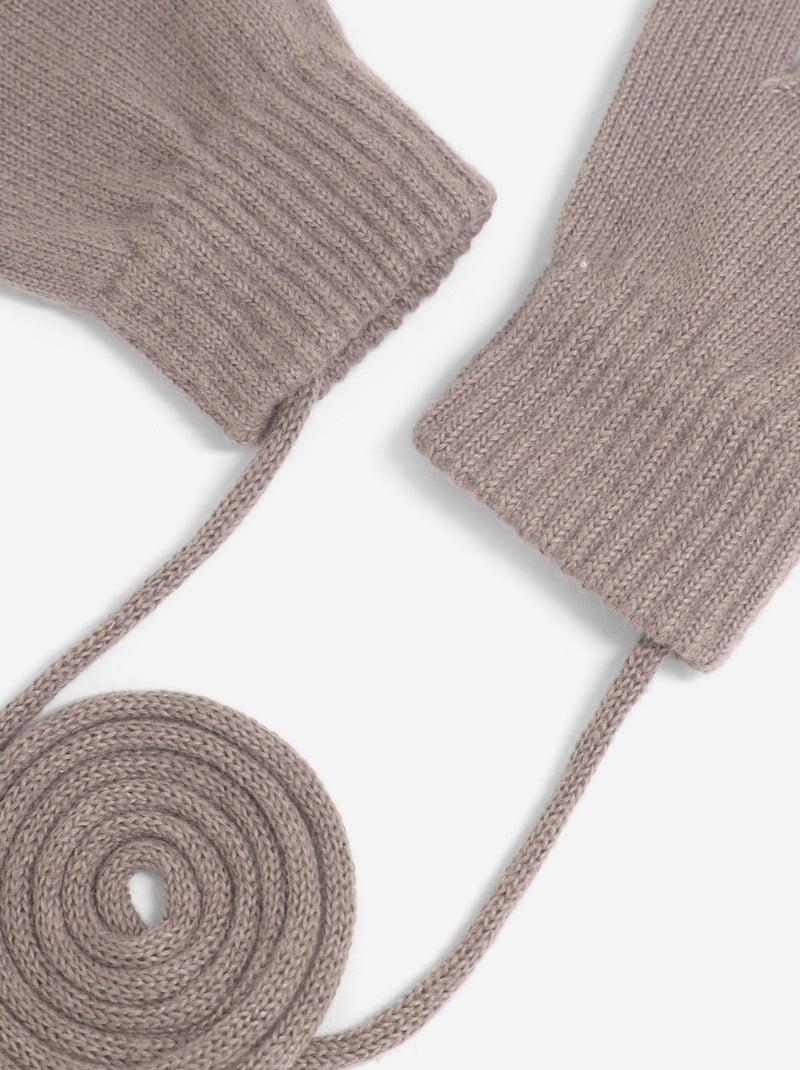 Par de manoplas con cordón Beige - Kiabi