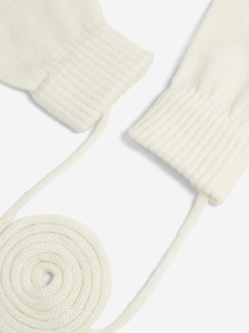 Par de manoplas con cordón Blanco - Kiabi