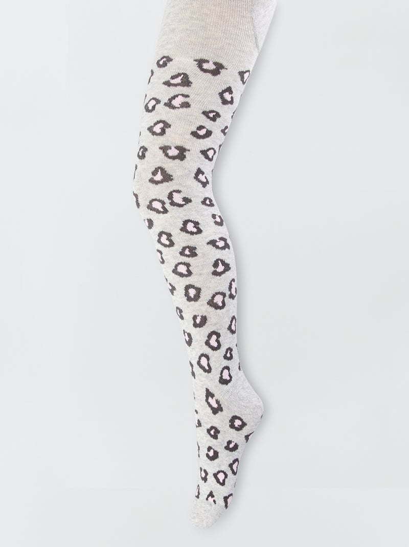 Par de medias con estampado de 'leopardo' gris - Kiabi