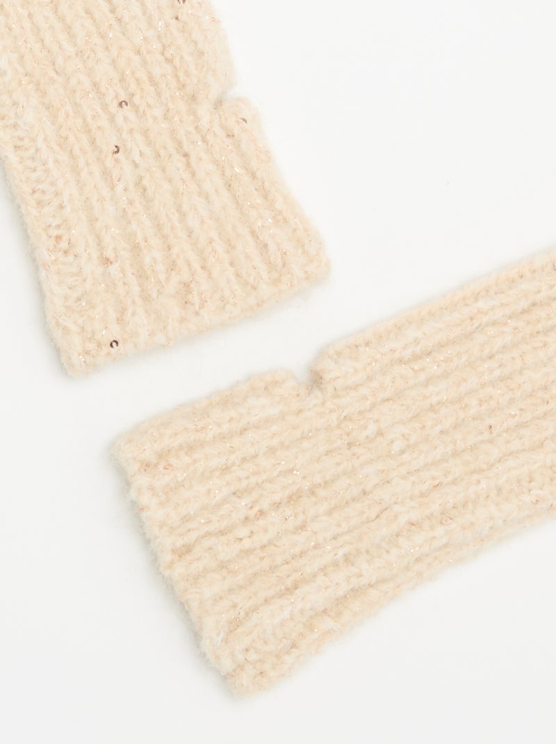 Par de mitones Beige - Kiabi