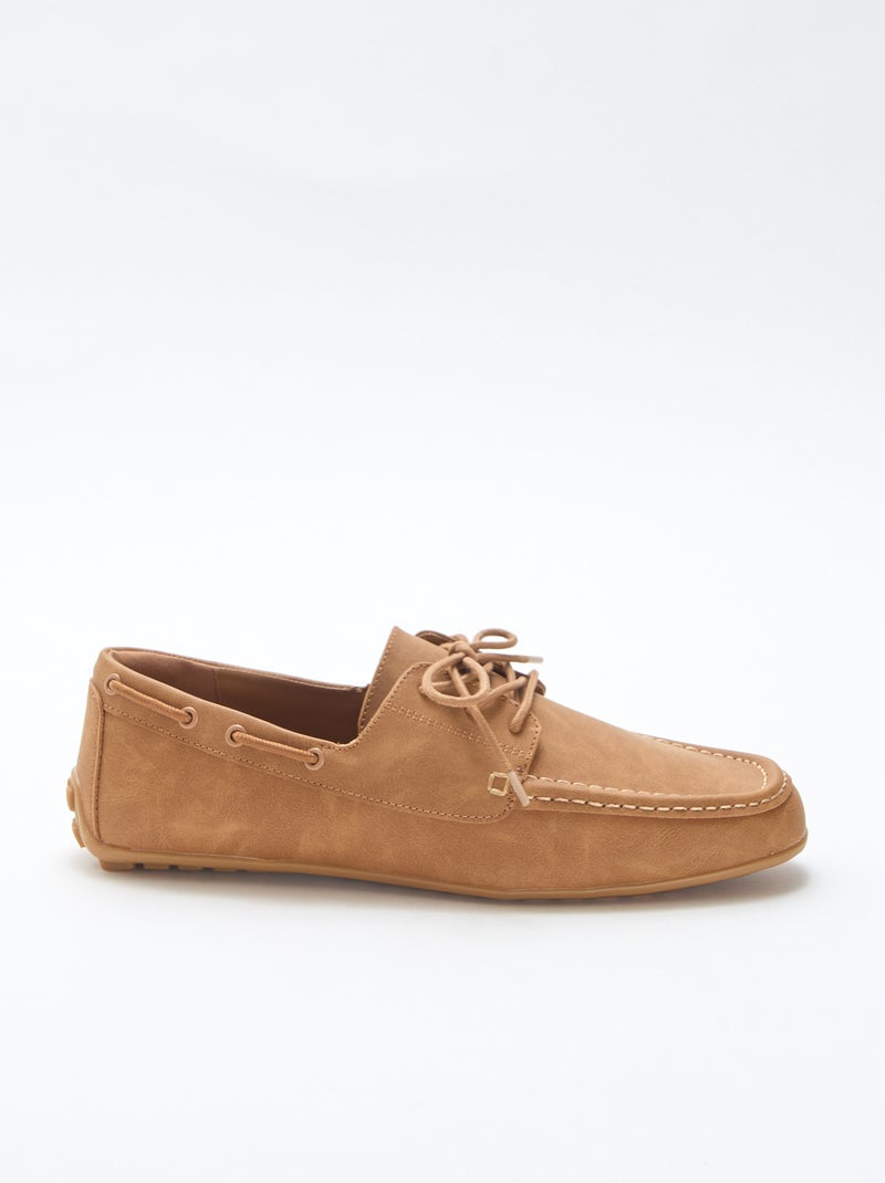 Par de mocasines náuticos lisos Marron - Kiabi