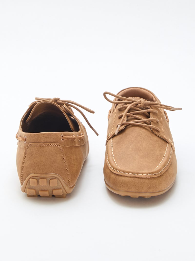 Par de mocasines náuticos lisos Marron - Kiabi