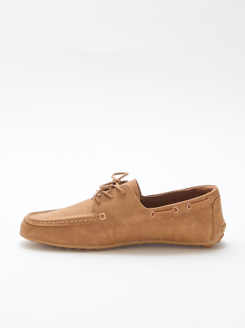 Par de mocasines náuticos lisos Marron - Kiabi