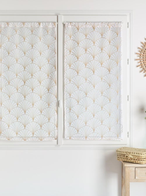 Par de pequeñas cortinas bordadas al estilo art déco - Kiabi