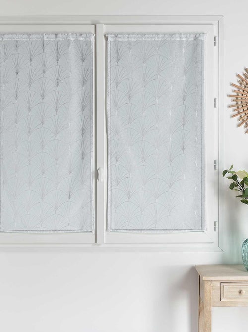 Par de pequeñas cortinas bordadas al estilo art déco - Kiabi