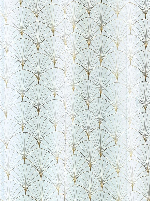 Par de pequeñas cortinas bordadas art decó - Kiabi