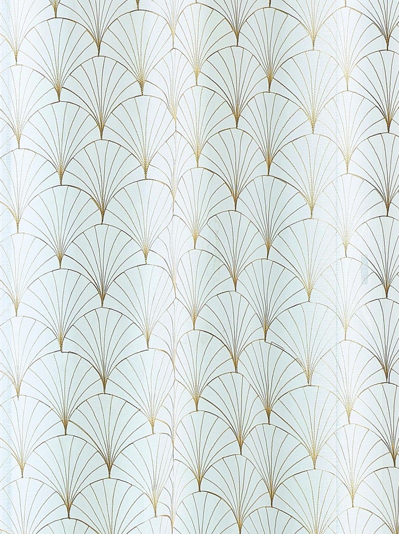 Par de pequeñas cortinas bordadas art decó Beige - Kiabi