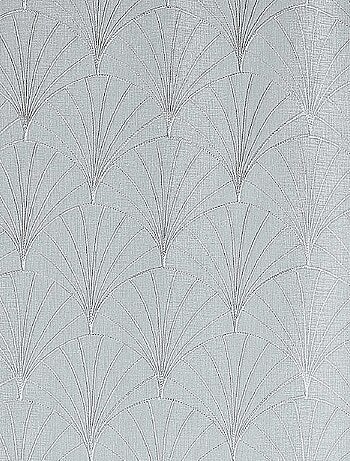 Par de pequeñas cortinas bordadas art decó
