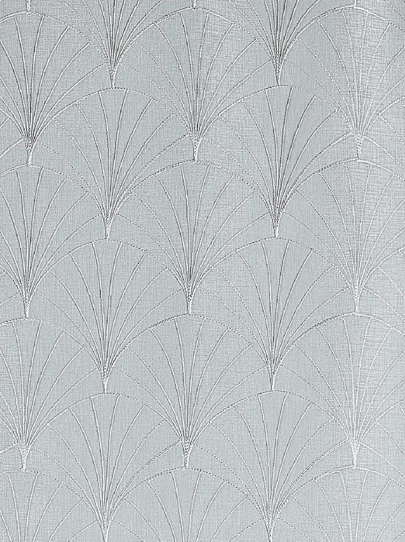 Par de pequeñas cortinas bordadas art decó Blanco - Kiabi