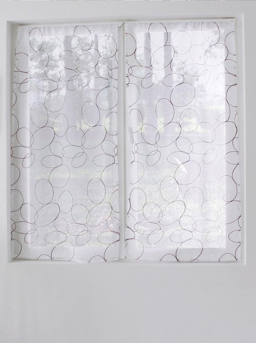Par de pequeñas cortinas bordadas con esferas - Kiabi Par de pequeñas cortinas bordadas con esferas - Kiabi