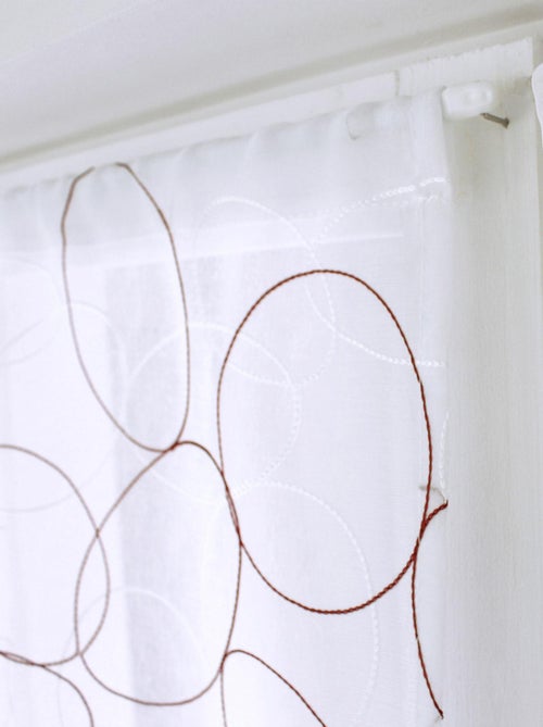 Par de pequeñas cortinas bordadas con esferas - Kiabi Par de pequeñas cortinas bordadas con esferas - Kiabi