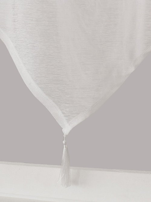 Par de pequeñas cortinas puntiagudas con pompón - Kiabi