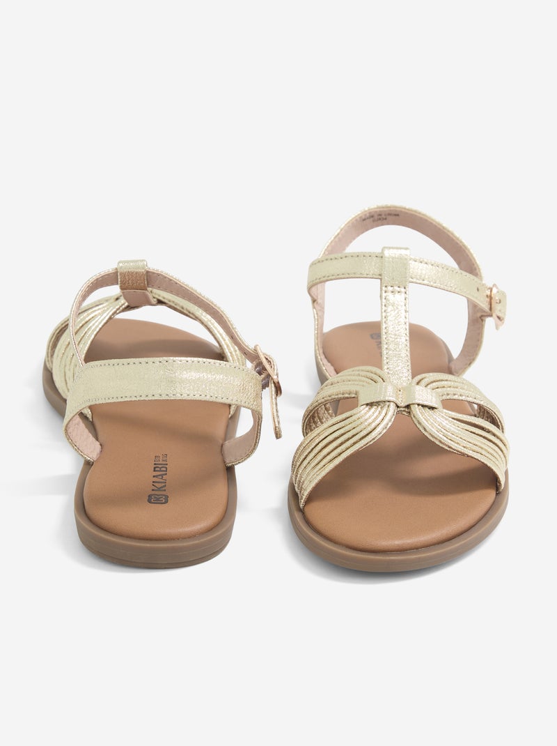 Par de sandalias con hebillas Amarillo - Kiabi
