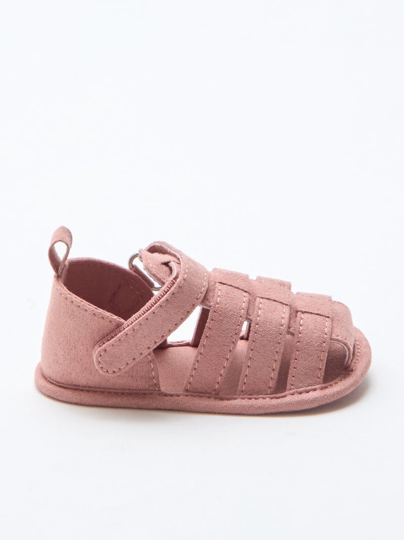 Par de sandalias con velcro Rosa - Kiabi