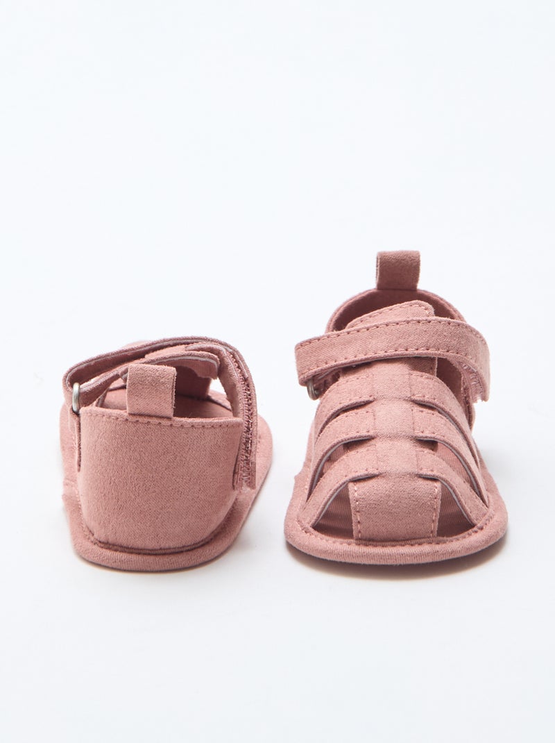 Par de sandalias con velcro Rosa - Kiabi