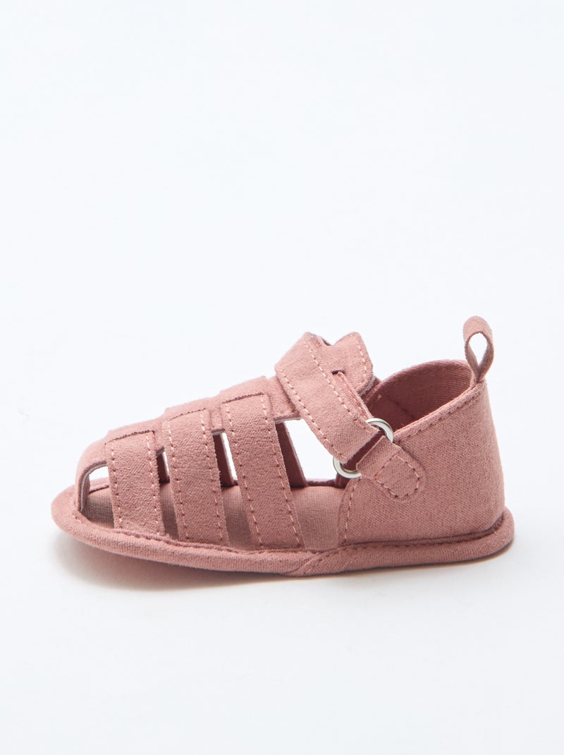 Par de sandalias con velcro Rosa - Kiabi
