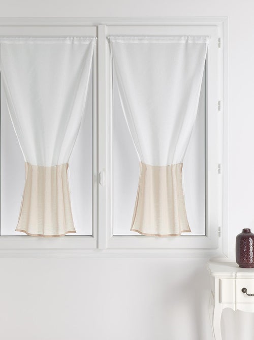 Par de ventanas de estameña bicolor - Kiabi